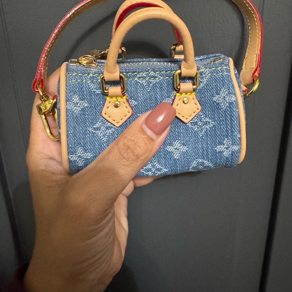 Mini Denim Bag Charm